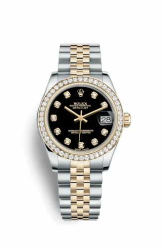 Rolex Datejust 31 Rolesor Yellow Diamond / Jubilee / Black Diamond 178383-0034