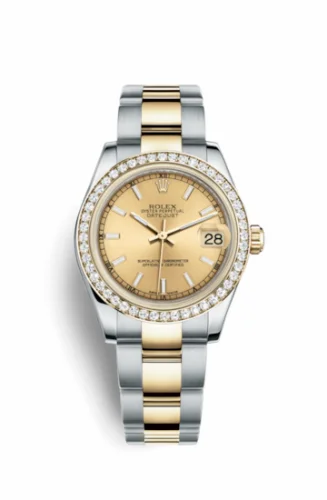 Rolex Datejust 31 Rolesor Yellow Diamond / Oyster / Champagne 178383-0048