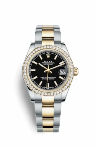 Rolex Datejust 31 Rolesor Yellow Diamond / Oyster / Black 178383-0051