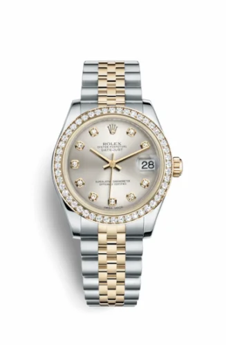 Rolex Datejust 31 Rolesor Yellow Diamond / Jubilee / Silver Diamond 178383-0052