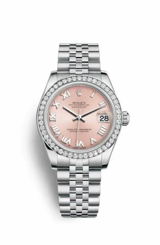Rolex Datejust 31 Stainless Steel Diamond / Jubilee / Pink - Roman 178384-0009