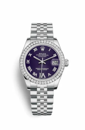 Rolex Datejust 31 Stainless Steel Diamond / Jubilee / Purple - Roman 178384-0013