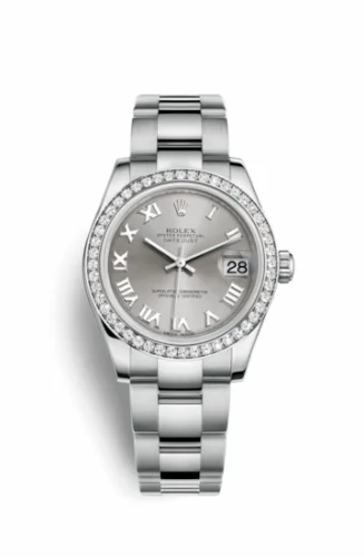 Rolex Datejust 31 Stainless Steel Diamond / Oyster / Rhodium - Roman 178384-0021