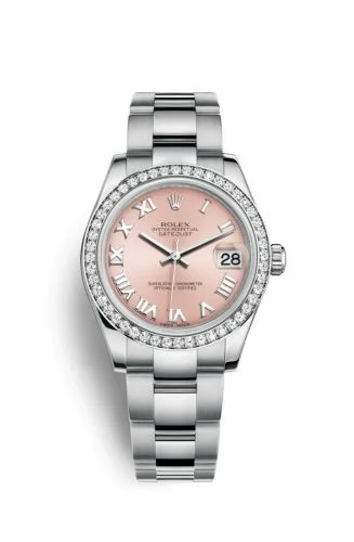 Rolex Datejust 31 Stainless Steel Diamond / Oyster / Pink - Roman 178384-0024