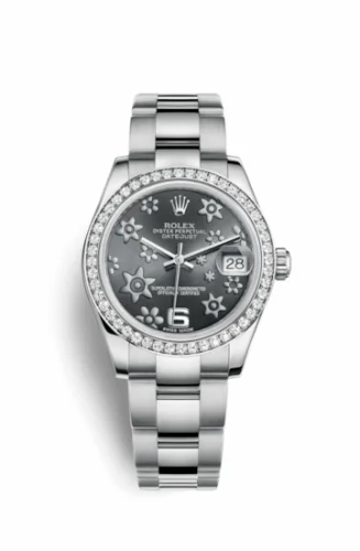 Rolex Datejust 31 Stainless Steel Diamond / Oyster / Dark Rhodium Floral 178384-0025