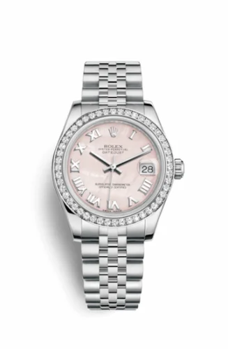 Rolex Datejust 31 Stainless Steel Diamond / Jubilee / Pink MOP - Roman 178384-0028