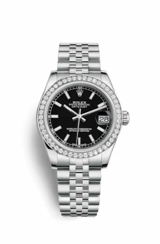 Rolex Datejust 31 Stainless Steel Diamond / Jubilee / Black 178384-0031