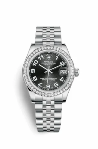 Rolex Datejust 31 Stainless Steel Diamond / Jubilee / Black - Arabic 178384-0033