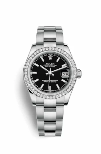 Rolex Datejust 31 Stainless Steel Diamond / Oyster / Black 178384-0054