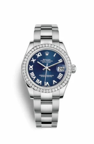Rolex Datejust 31 Stainless Steel Diamond / Oyster / Blue - Roman 178384-0058