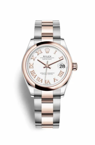 Rolex Datejust 31 Stainless Steel/ Rose Gold / Domed / White - Roman / Oyster 278241-0001