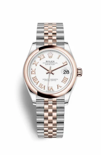 Rolex Datejust 31 Stainless Steel/ Rose Gold / Domed / White - Roman / Jubilee 278241-0002