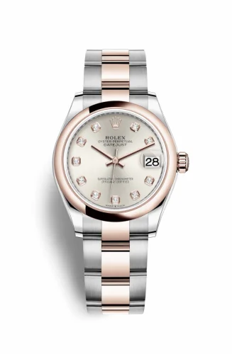 Rolex Datejust 31 Stainless Steel / Rose Gold / Domed / Silver - Diamond / Oyster 278241-0015
