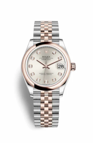 Rolex Datejust 31 Stainless Steel / Rose Gold / Domed / Silver - Diamond / Jubilee 278241-0016