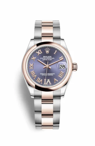 Rolex Datejust 31 Stainless Steel/ Rose Gold / Domed / Aubergine - Roman / Oyster 278241-0019