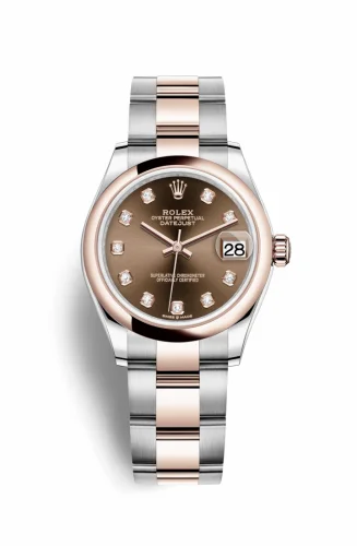 Rolex Datejust 31 Stainless Steel/ Rose Gold / Domed / Chocolate - Diamond / Oyster 278241-0027