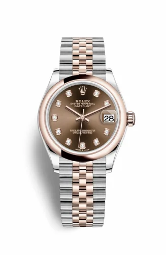 Rolex Datejust 31 Stainless Steel/ Rose Gold / Domed / Chocolate - Diamond / Jubilee 278241-0028