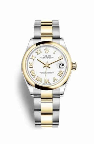 Rolex Datejust 31 Stainless Steel / Yellow Gold / Domed / White - Roman / Oyster 278243-0001