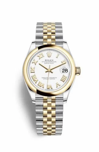 Rolex Datejust 31 Stainless Steel / Yellow Gold / Domed / White - Roman / Jubilee 278243-0002