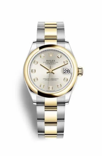 Rolex Datejust 31 Stainless Steel / Yellow Gold / Domed / Silver - Diamond / Oyster 278243-0019