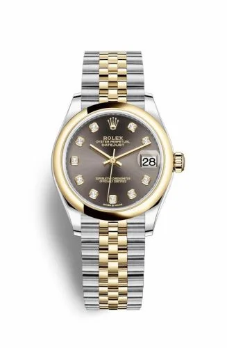 Rolex Datejust 31 Stainless Steel / Yellow Gold / Domed / Grey - Diamond / Jubilee 278243-0022