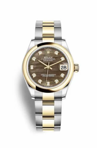 Rolex Datejust 31 Stainless Steel / Yellow Gold / Domed / Black MOP / Oyster 278243-0023