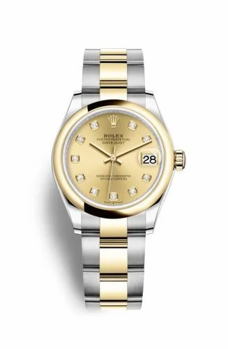 Rolex Datejust 31 Stainless Steel / Yellow Gold / Domed / Champagne - Diamond / Oyster 278243-0025