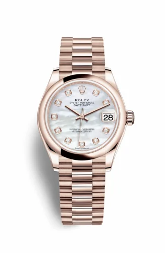 Rolex Datejust 31 Rose Gold / Domed / MOP / President 278245-0014