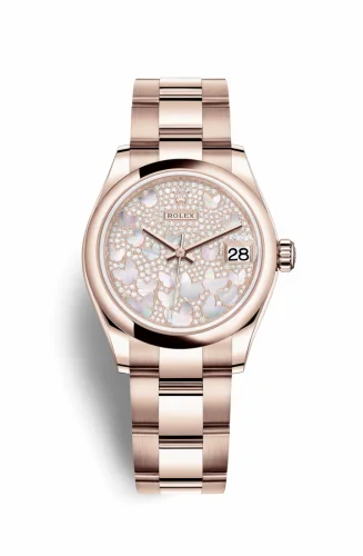 Rolex Datejust 31 Rose Gold / Domed / Butterfly / Oyster 278245-0019