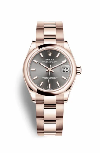 Rolex Datejust 31 Rose Gold / Domed / Grey / Oyster 278245-0025