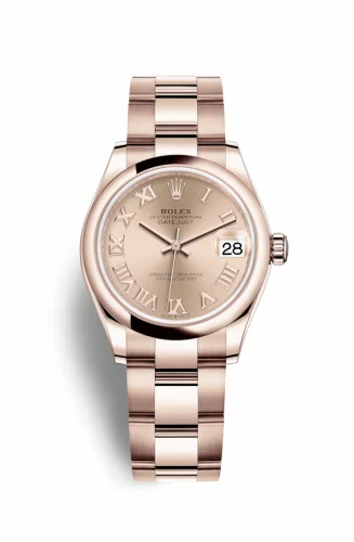 Rolex Datejust 31 Rose Gold / Domed / Rose - Roman / Oyster 278245-0033