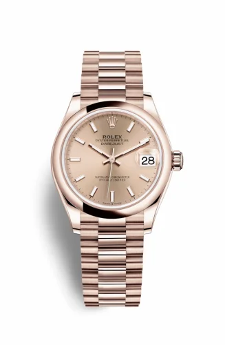 Rolex Datejust 31 Rose Gold / Domed / Rose / President 278245-0036