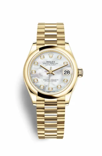 Rolex Datejust 31 Yellow Gold / Domed / MOP / President 278248-0016