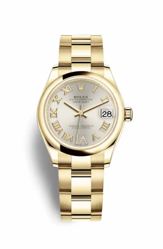 Rolex Datejust 31 Yellow Gold / Domed / Silver - Roman / Oyster 278248-0027