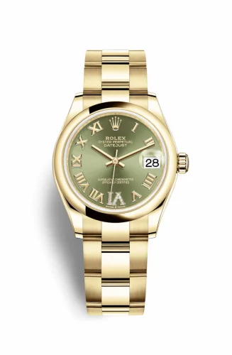 Rolex Datejust 31 Yellow Gold / Domed / Olive - Roman / Oyster 278248-0029