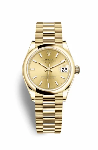 Rolex Datejust 31 Yellow Gold / Domed / Champagne / President 278248-0040