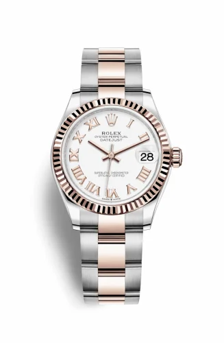 Rolex Datejust 31 Stainless Steel/ Rose Gold / Fluted / White - Roman / Oyster 278271-0001