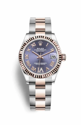 Rolex Datejust 31 Stainless Steel/ Rose Gold / Fluted / Aubergine - Roman / Oyster 278271-0019