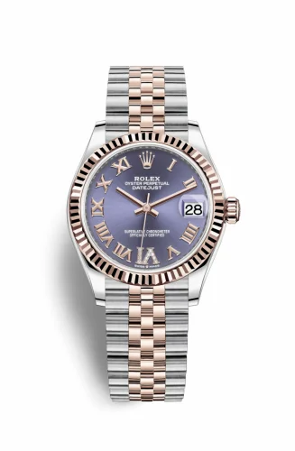 Rolex Datejust 31 Stainless Steel/ Rose Gold / Fluted / Aubergine - Roman / Jubilee 278271-0020