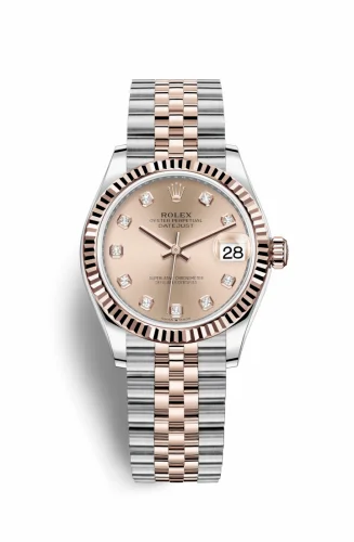 Rolex Datejust 31 Stainless Steel / Rose Gold / Fluted / Rose - Diamond / Jubilee 278271-0024