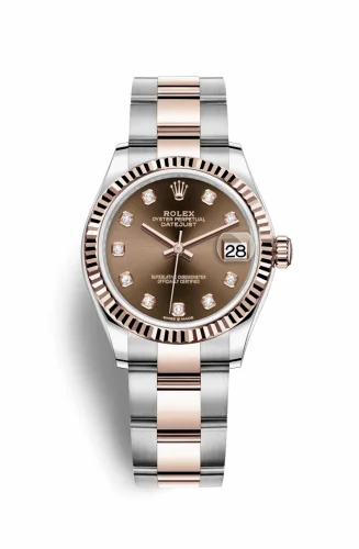 Rolex Datejust 31 Stainless Steel/ Rose Gold / Fluted / Chocolate - Diamond / Oyster 278271-0027
