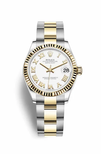 Rolex Datejust 31 Stainless Steel / Yellow Gold / Fluted / White - Roman / Oyster 278273-0001