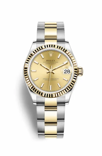 Rolex Datejust 31 Stainless Steel / Yellow Gold / Fluted / Champagne / Oyster 278273-0013