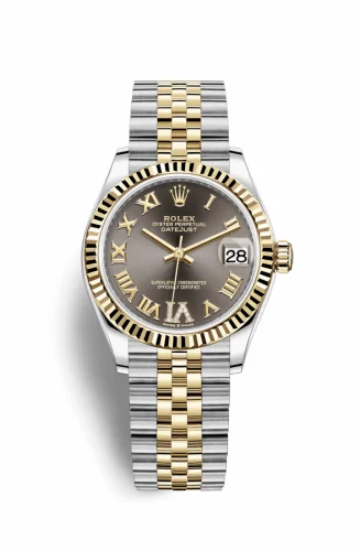 Rolex Datejust 31 Stainless Steel / Yellow Gold / Fluted / Grey - Roman / Jubilee 278273-0018