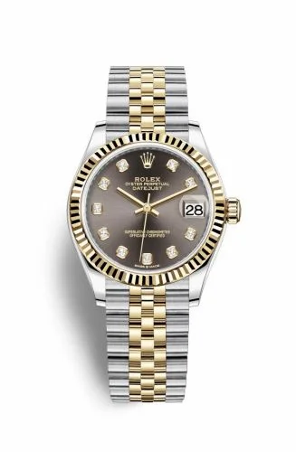 Rolex Datejust 31 Stainless Steel / Yellow Gold / Fluted / Grey - Diamond / Jubilee 278273-0022