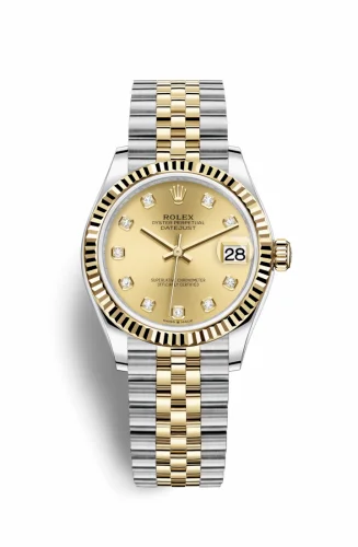 Rolex Datejust 31 Stainless Steel / Yellow Gold / Fluted / Champagne - Diamond / Jubilee 278273-0026