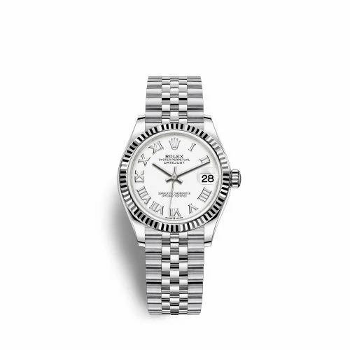 Rolex Datejust 31 Stainless Steel Fluted / Jubilee / White - Roman 278274-0010