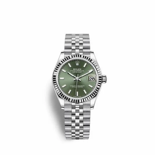 Rolex Datejust 31 Stainless Steel Fluted / Jubilee / Green 278274-0018