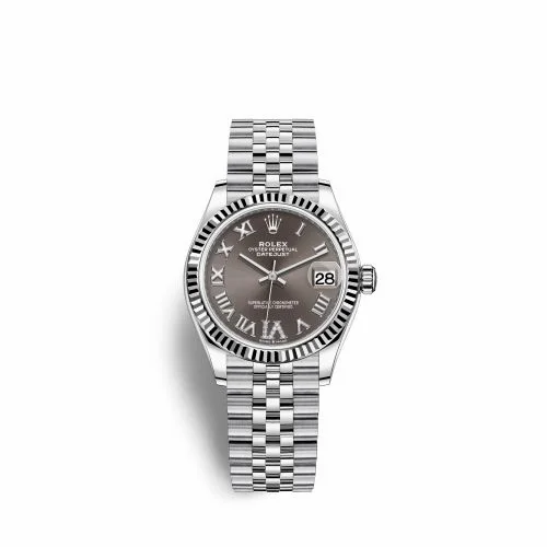 Rolex Datejust 31 Stainless Steel Fluted / Jubilee / Grey - Roman 278274-0028
