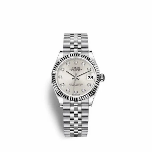 Rolex Datejust 31 Stainless Steel Fluted / Jubilee / Silver - Diamond 278274-0030